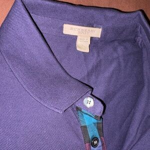 Burberry Men's Polo Shirt in Rich Purple
